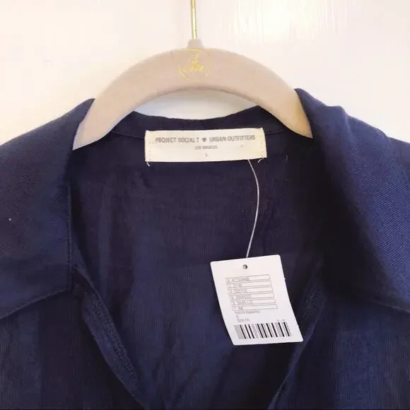 Urban Outfitters Navy Collar Tank Top - Picture 2 of 11